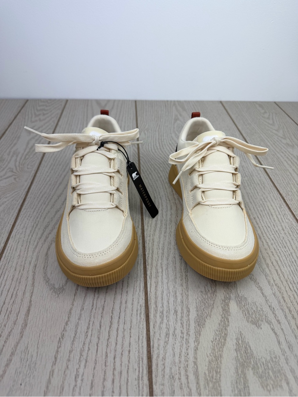 Sorel Women's Out N About IV Low Women's Waterproof Sneaker 7.5 Honey White $100 - Picture 2 of 8
